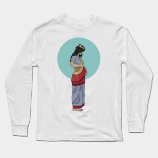 Pregnant Neo-Assyrian Princess (solar disk) Long Sleeve T-Shirt